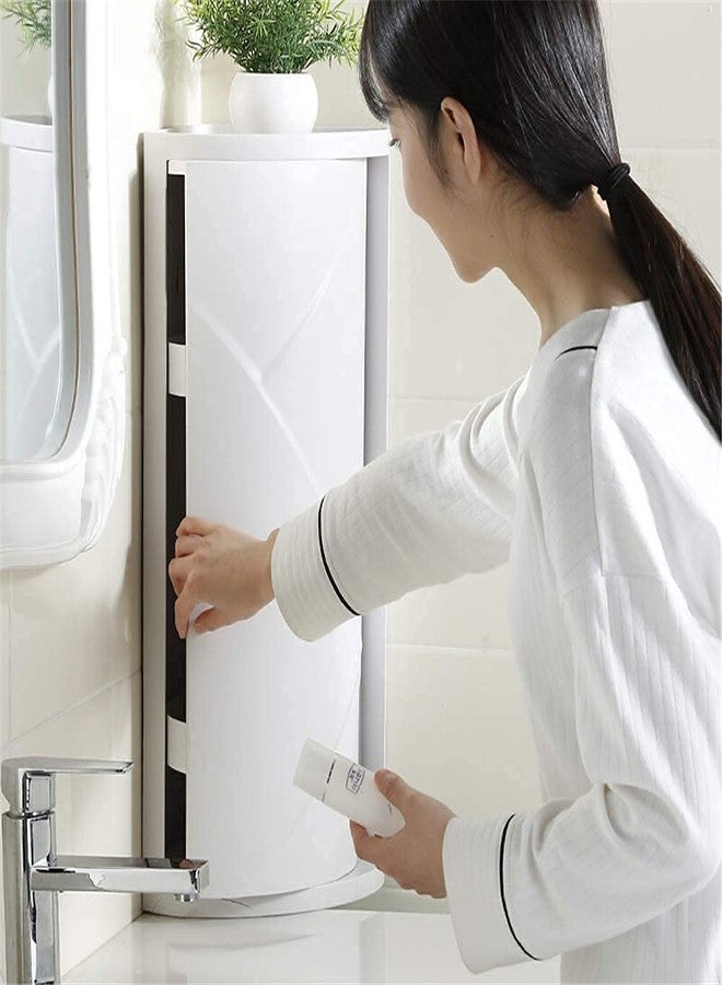 Matiko Rotating Plastic Bathroom Corner Cabinet | Bathroom Organizer (Big) - Image 5
